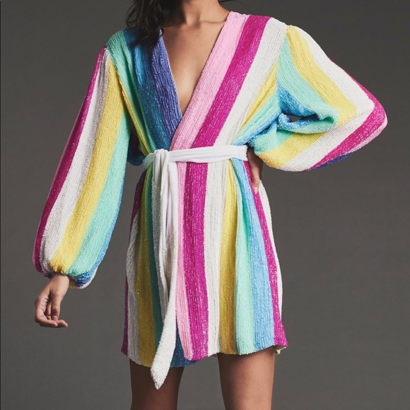 RETROFÊTE Gabrielle Robe UNICORN STRIPE - Picture 4 of 16